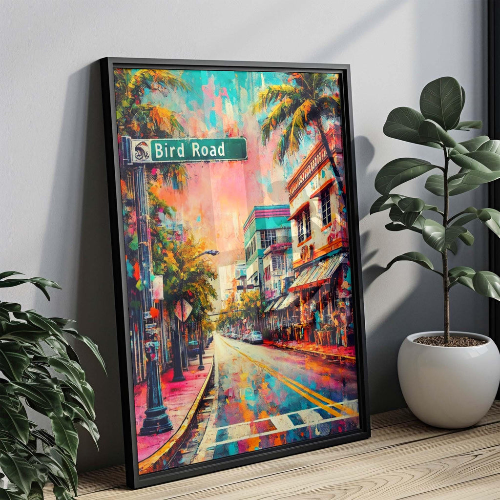 Bird Road Print Vibrant - Miami, Florida, USA
