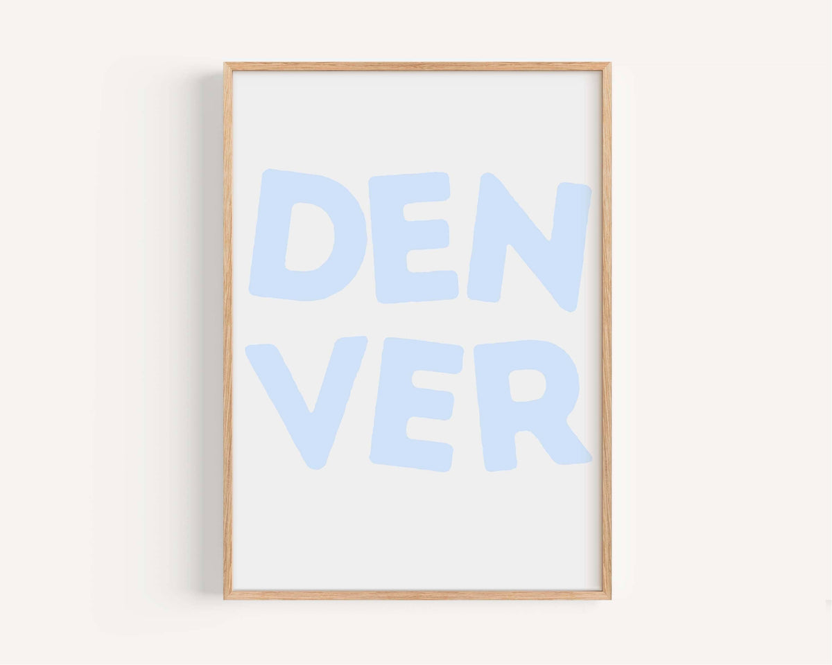 Dorm Wall Art - Denver, Colorado, USA