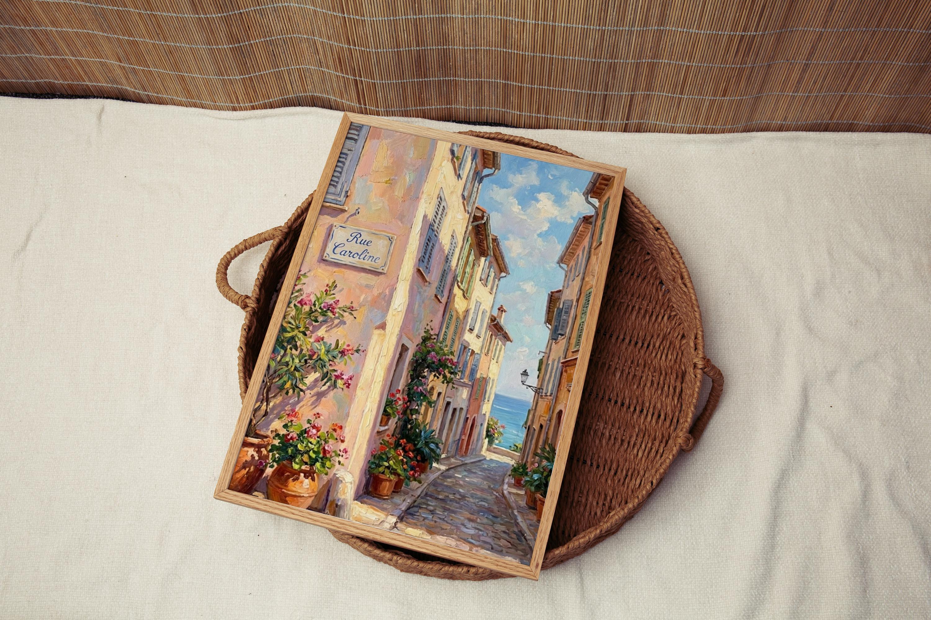 Rue Caroline Wall Art Print: Monte Carlo Monaco Travel Poster
