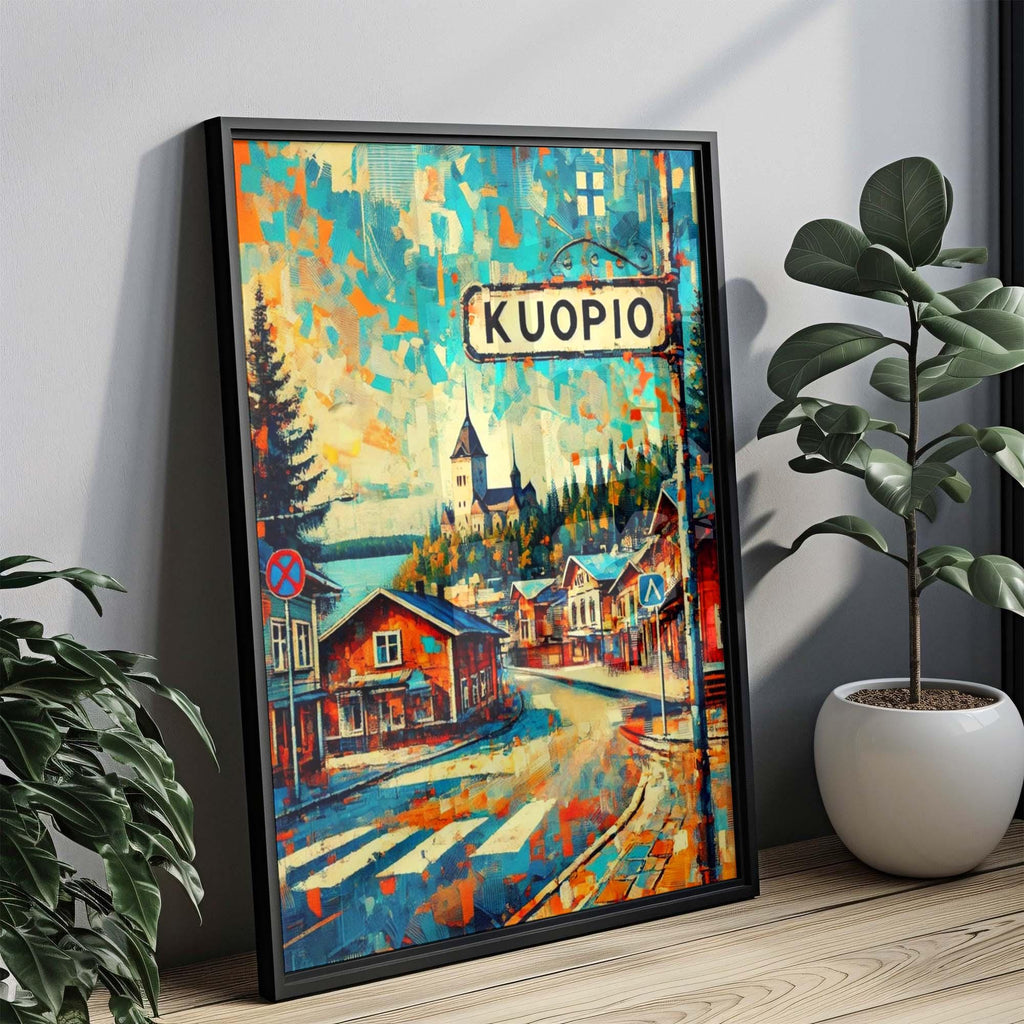 Kuopio Minimalist Print - Kuopio, Finland