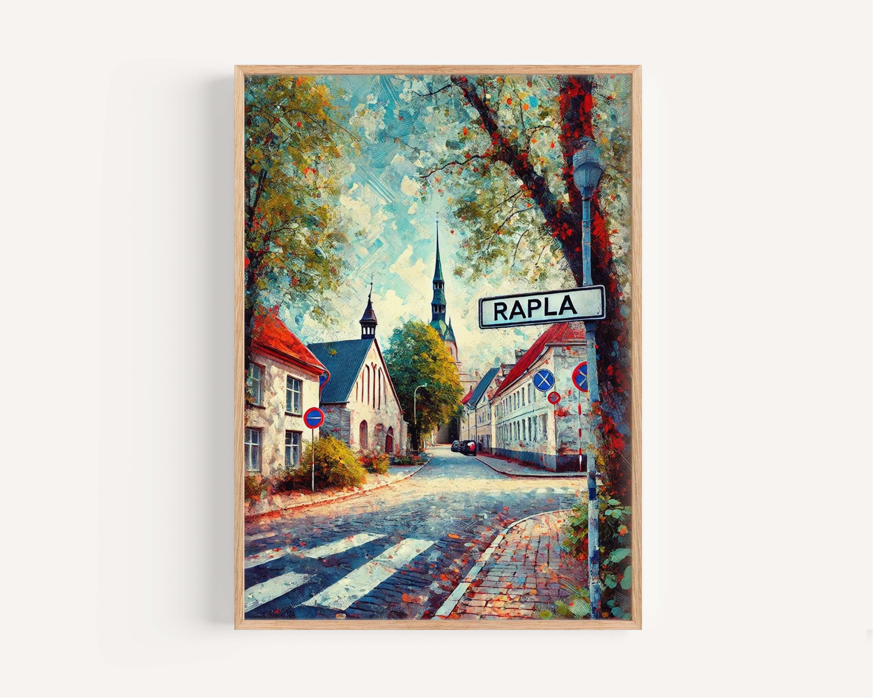 Rapla Art Print – Estonia City Wall Art, Travel Poster, European Home Decor, Rapla Gift & Housewarming Artwork