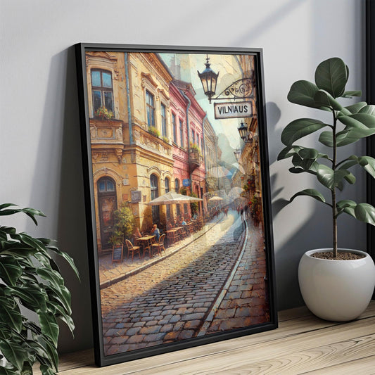 Vilniaus Street Wall Art, Vilnius Print, Lithuania Art, “City” Gift, Travel Souvenir, Travel Poster,  “State” Art, PERSONALIZED GIFT