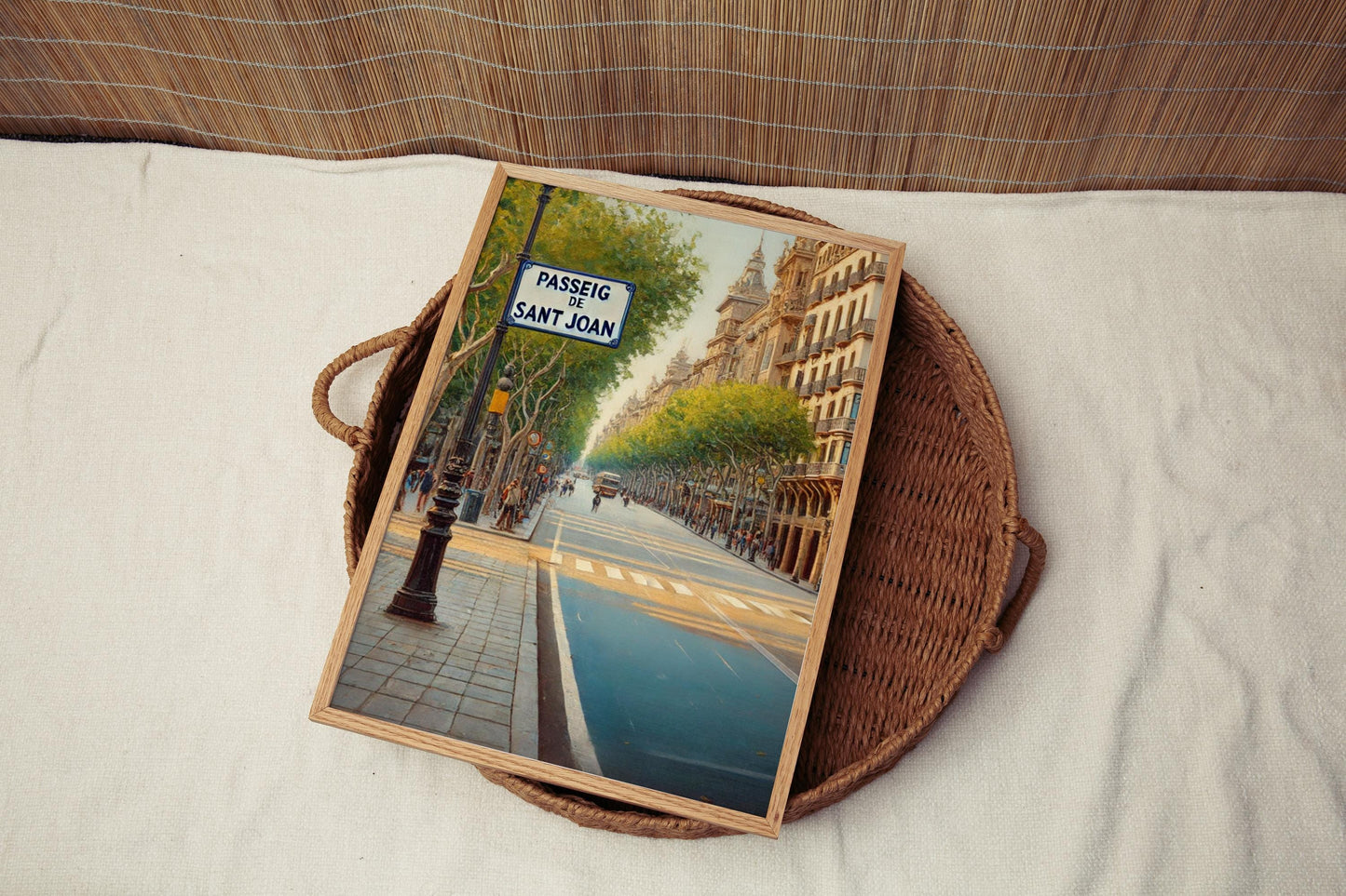 Barcelona Street Sign Print: Passeig de Sant Joan, Spain Travel Art
