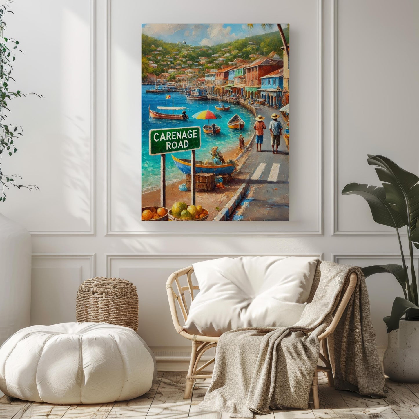 Grenada Art, Carenage Road Wall Art, St. George’s Print, Caribbean Coastal Scene, Travel Souvenir, Home Décor, Vibrant Caribbean Gift
