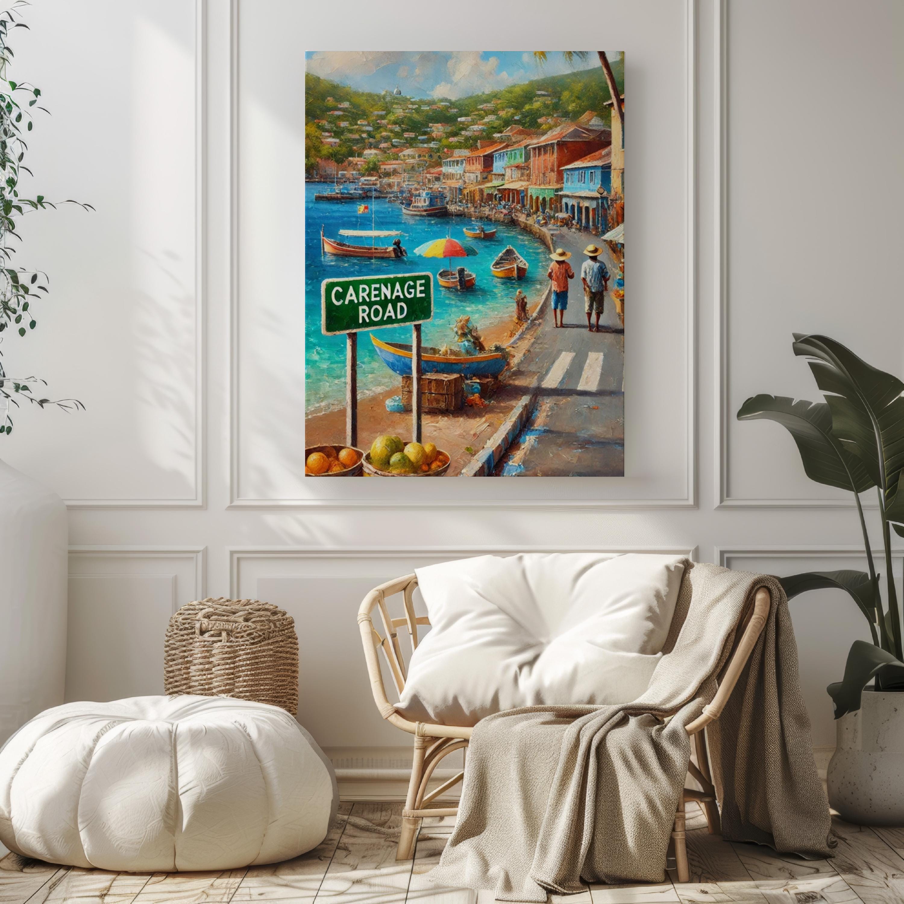 Carenage Road Print Coastal - St. George's, Grenada