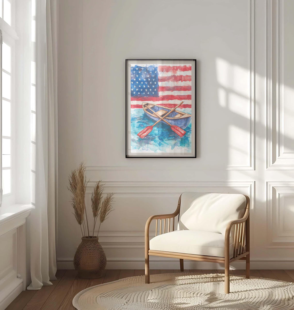 Boat Poster Patriotic - United States