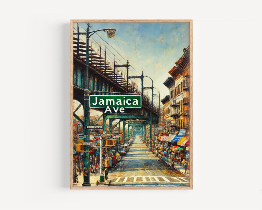 Jamaica Avenue Print: Queens, NYC Street Sign Art