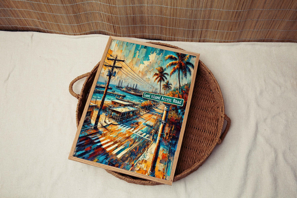 Sand Island Access Road Wall Art - Honolulu, Hawaii, USA