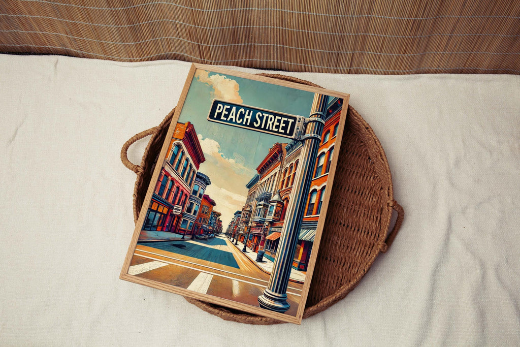 Peach Street Print - Erie, Pennsylvania, USA
