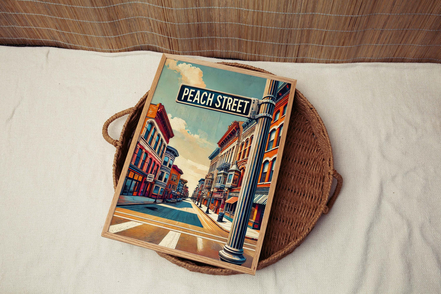 Peach St Print Erie Wall Art, Pennsylvania Travel Poster, Erie Gift, Housewarming Decor, Peach Street Souvenir, Penn Art Print