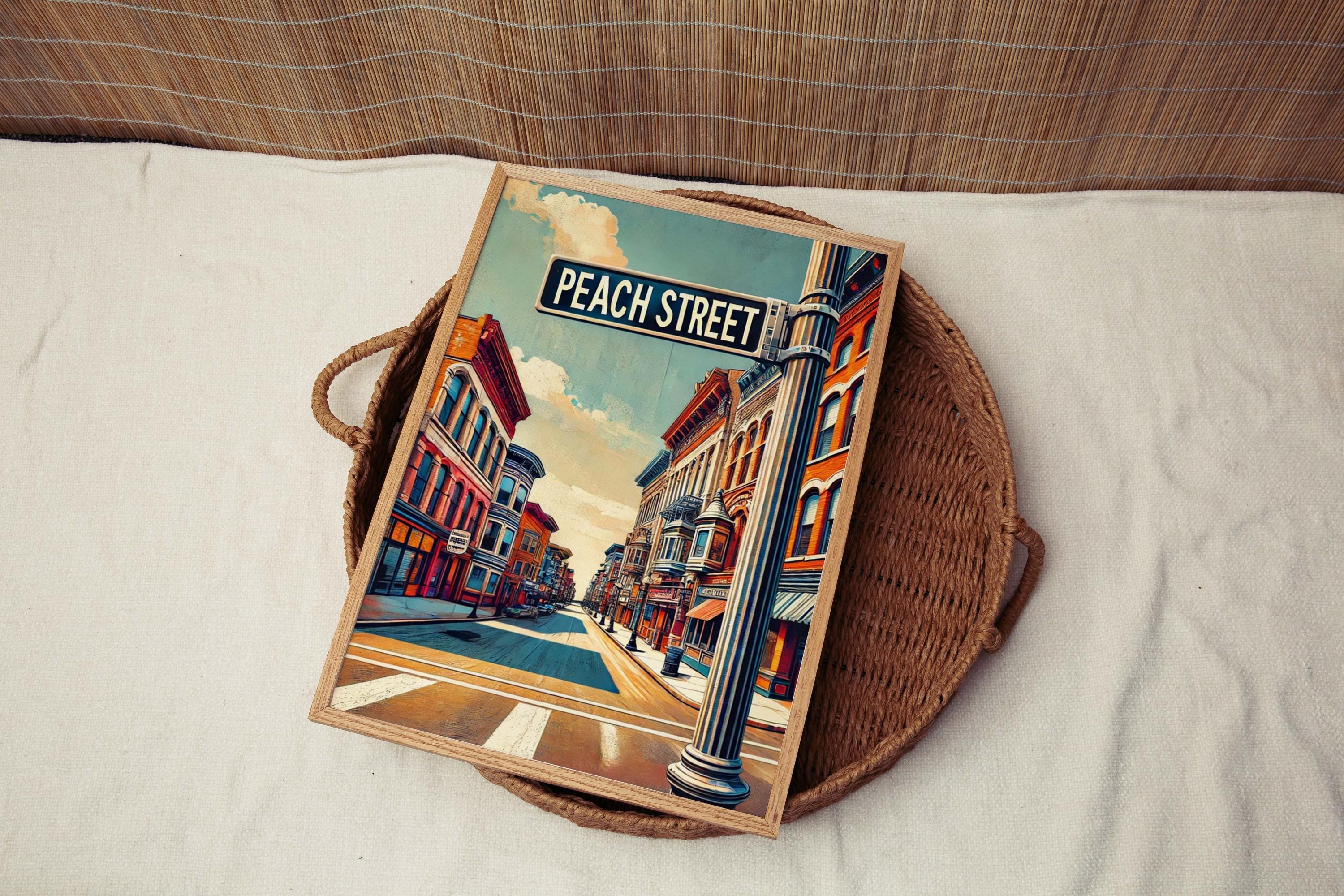 Peach Street Print - Erie, Pennsylvania, USA
