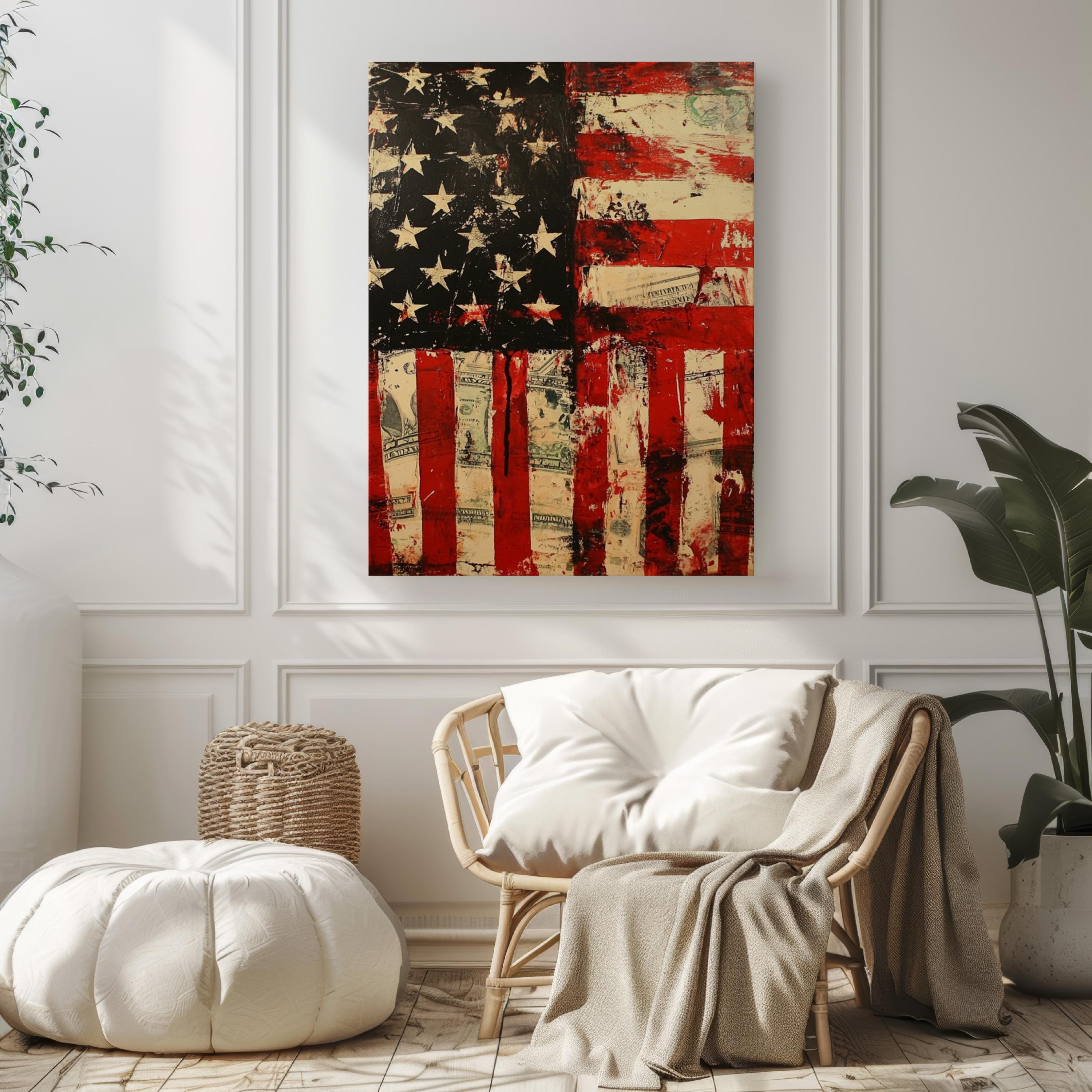 American Money Wall Art Abstract - USA