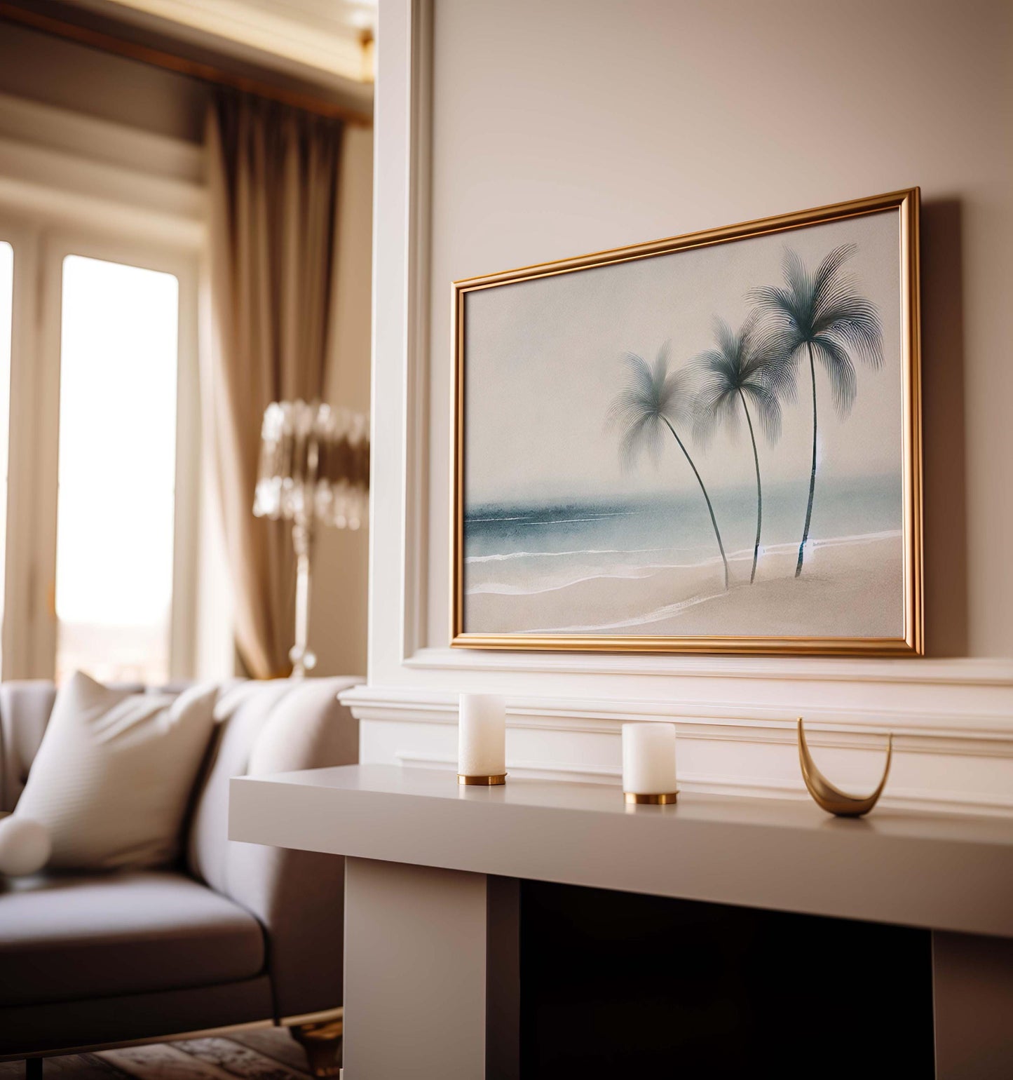 Nature Gift Palm Tree Wall Art, Beach Print, Tropical Home Decor, New Home & Housewarming Gift, Family Nature Art, Coastal Wall Decor