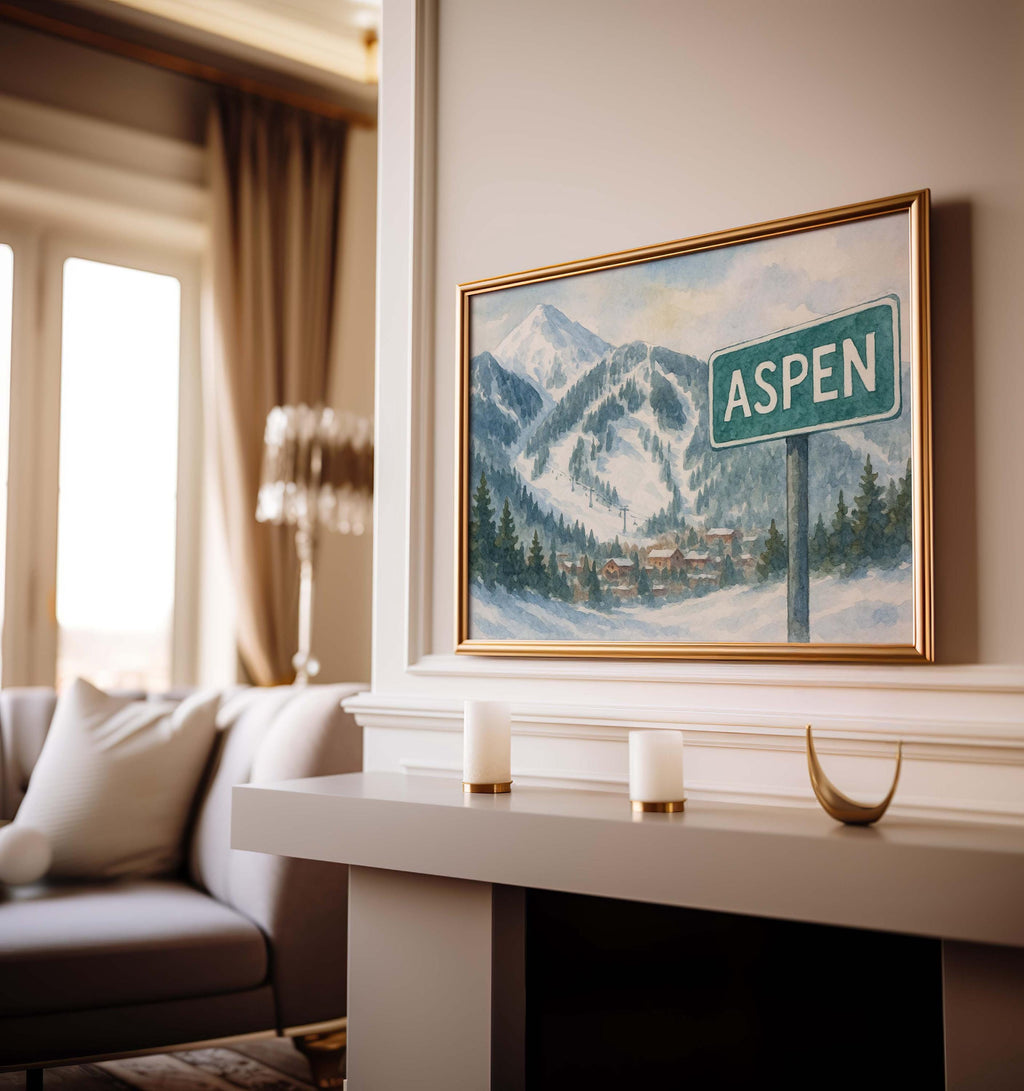Aspen Mountain Poster - Aspen, Colorado, USA