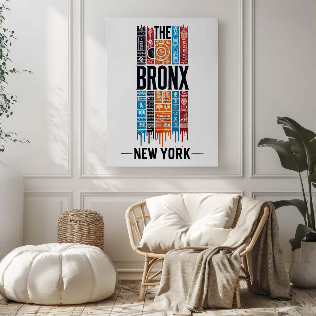 Bronx Print New York City Art NYC Wall Decor Travel Gift College Dorm Housewarming Souvenir