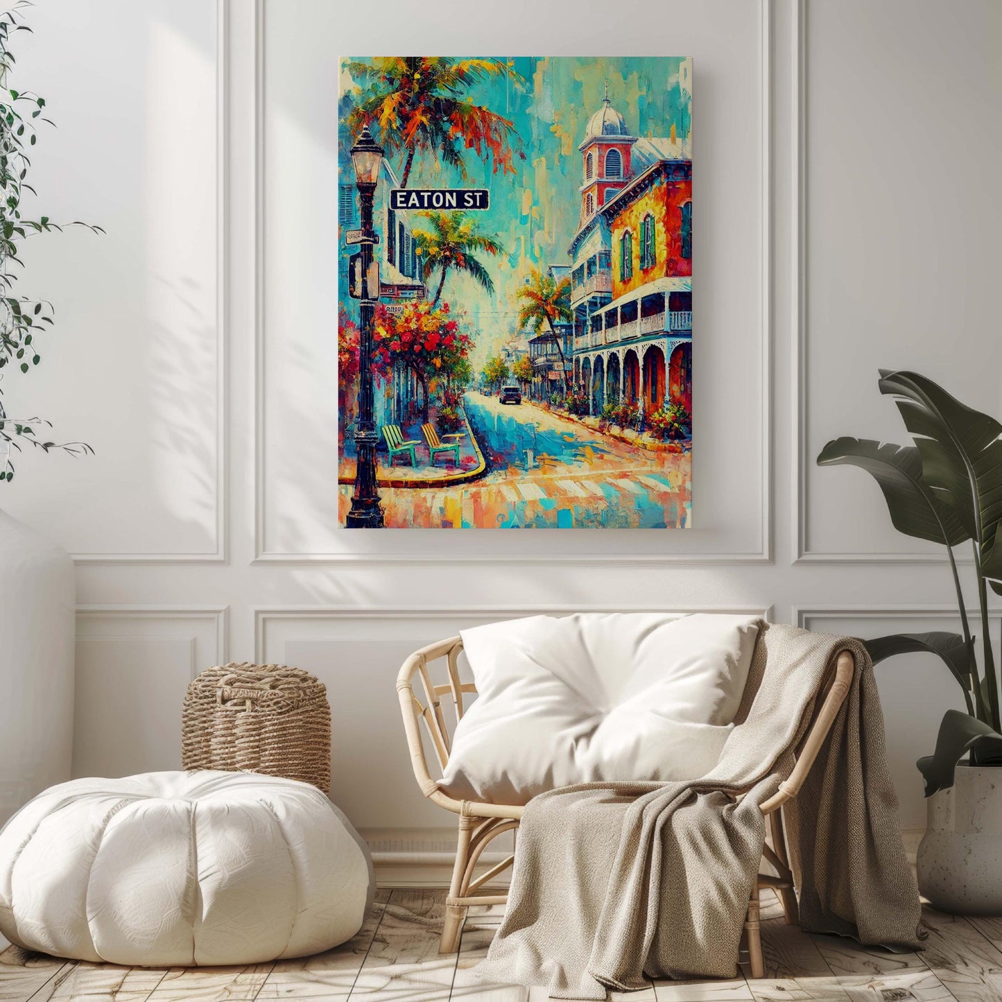 Eaton St Print – Key West Wall Art, Florida Travel Poster, Coastal Home Decor, Housewarming & Florida Gift, Eaton Street Artwork