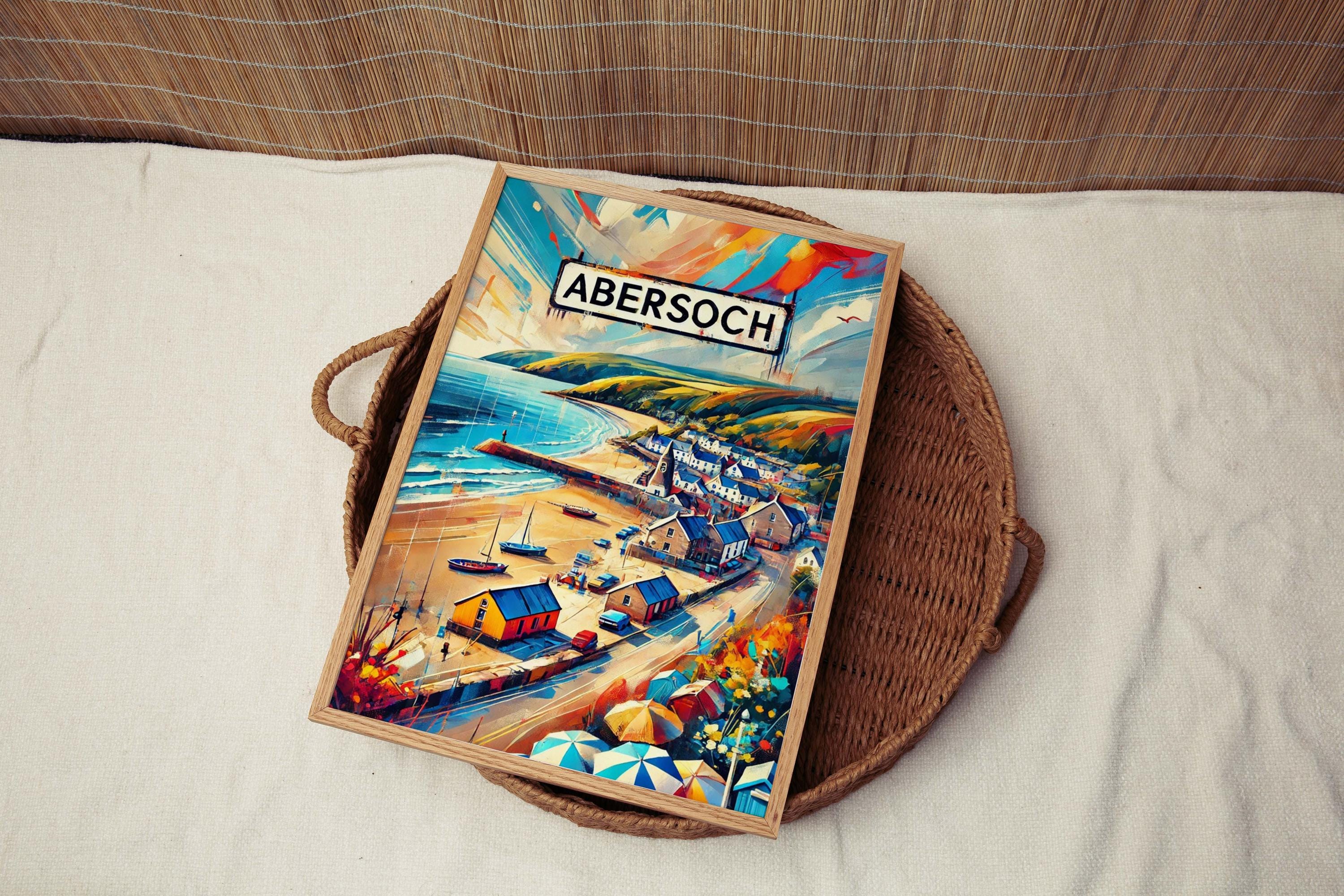 Abersoch Art Print - Coastal Wall Art, Wales Travel Poster, Housewarming Gift, Abersoch Travel Print, European Artwork, England Home Decor