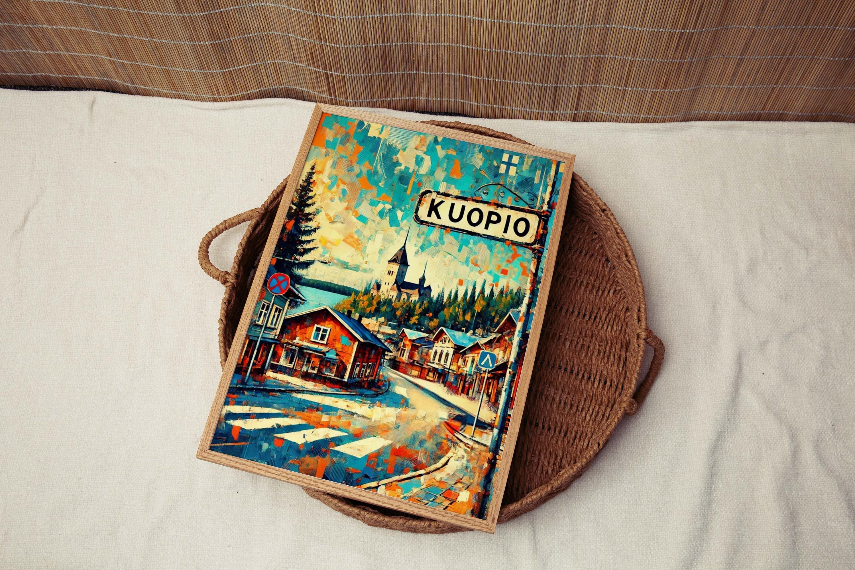 Kuopio Minimalist Print - Kuopio, Finland