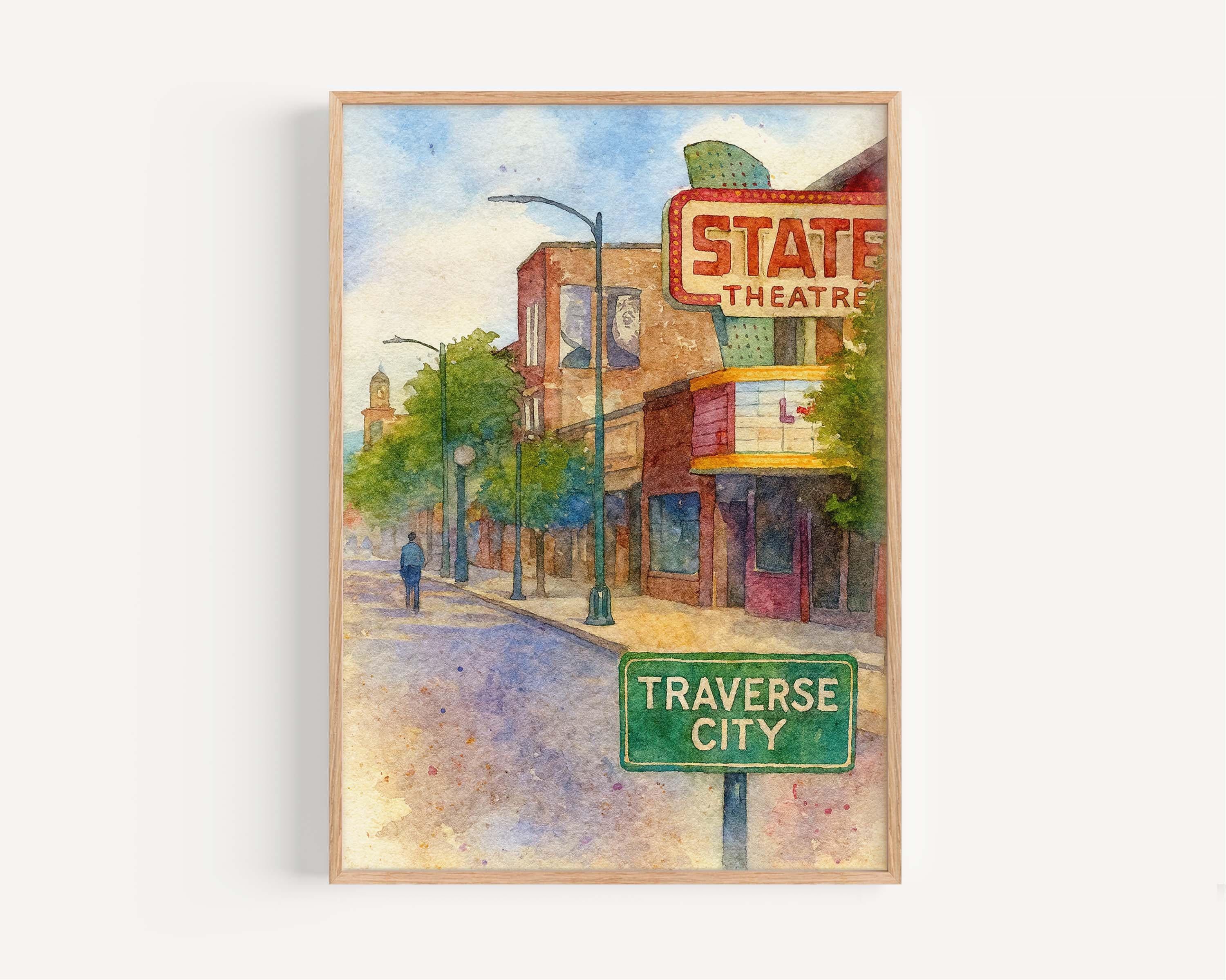 Traverse City Print - Traverse City, Michigan, USA