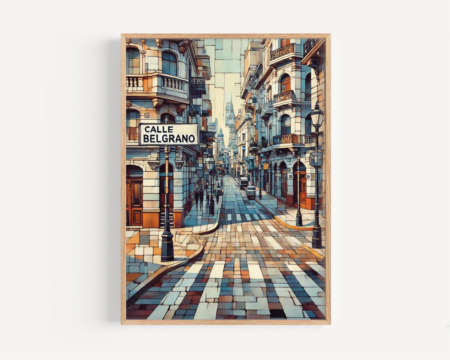 Calle Belgrano Buenos Aires Print: Argentina Travel Poster, Cityscape Wall Art