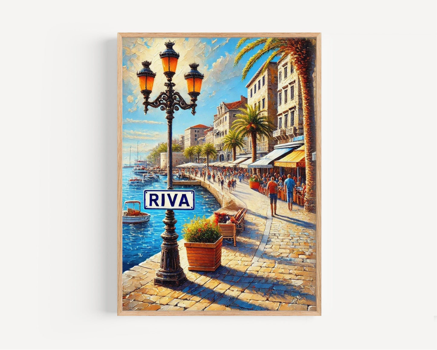 Riva Wall Art Print - Rijeka Travel Poster, Croatia Decor, Croatian Souvenir, Housewarming Gift, Coastal City Artwork, Travel Gift Idea