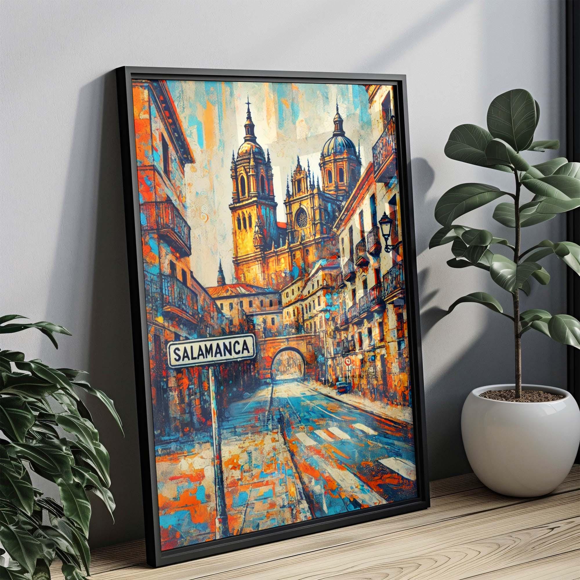 Salamanca Art Print - Spain City Travel Poster, European Wall Art, Housewarming Gift, Salamanca Spain Home Decor, Travel Gift