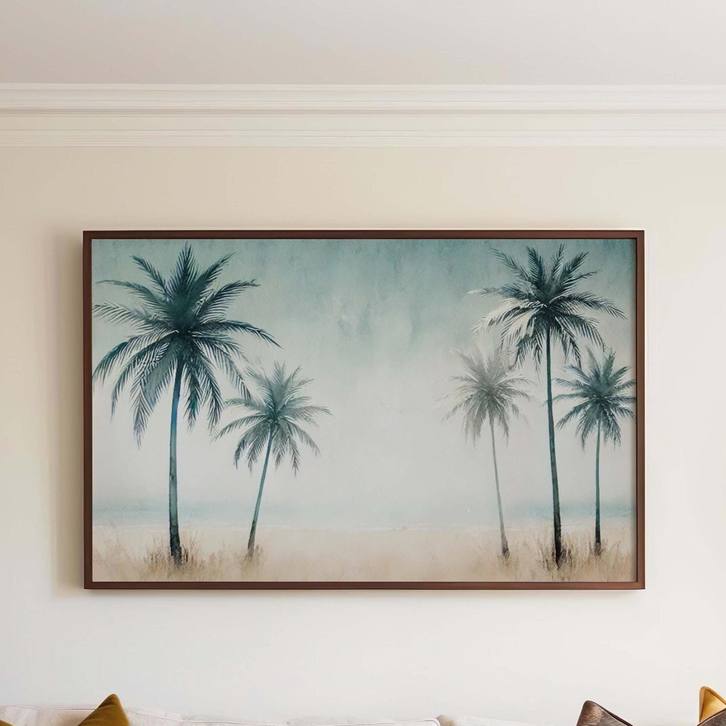 Nature Gift Palm Tree Wall Art - Beach Print, Tropical Home Decor, Housewarming & New Home Art, Family Beach Room Decoration