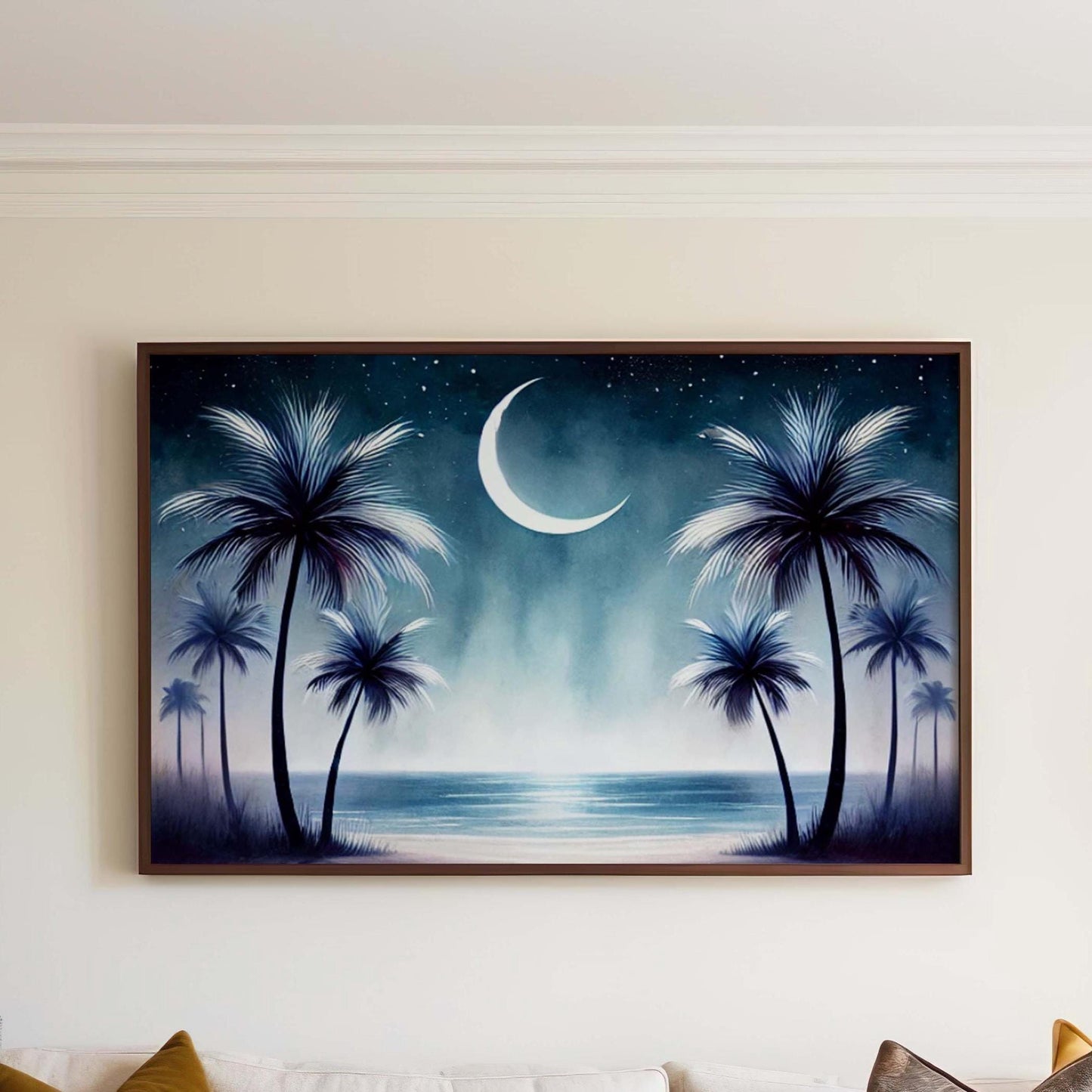 Nature Gift Palm Tree Wall Art, Beach Print, Tropical Home Decor, Housewarming & New Home Wall Art, Family Nature Illustration