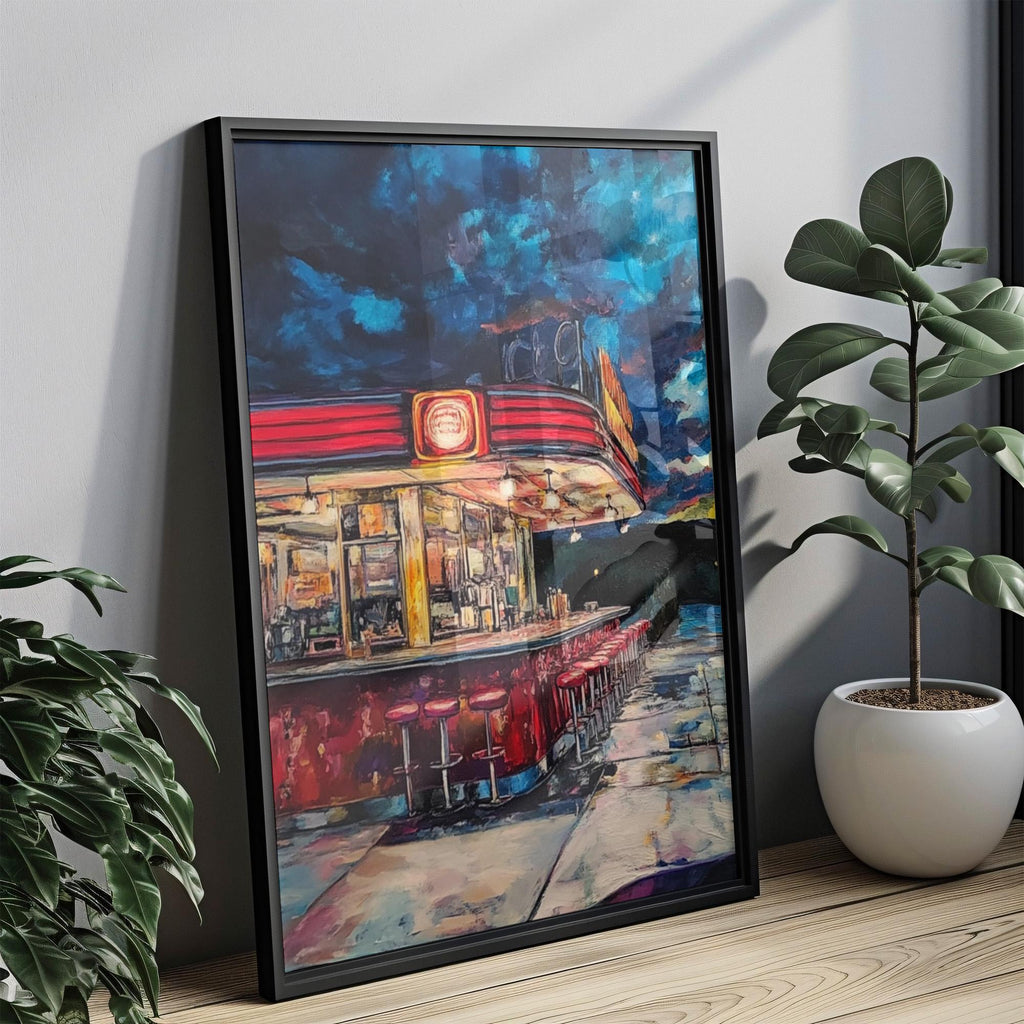 American Diner Poster Vintage - USA