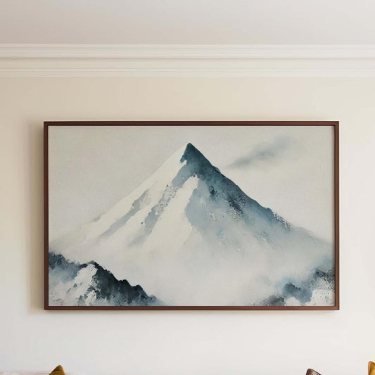 Nature Gift Mountain Wall Art, Snowy Landscape Print, Nature Art for Home Decor, Housewarming & New Home Family Gift