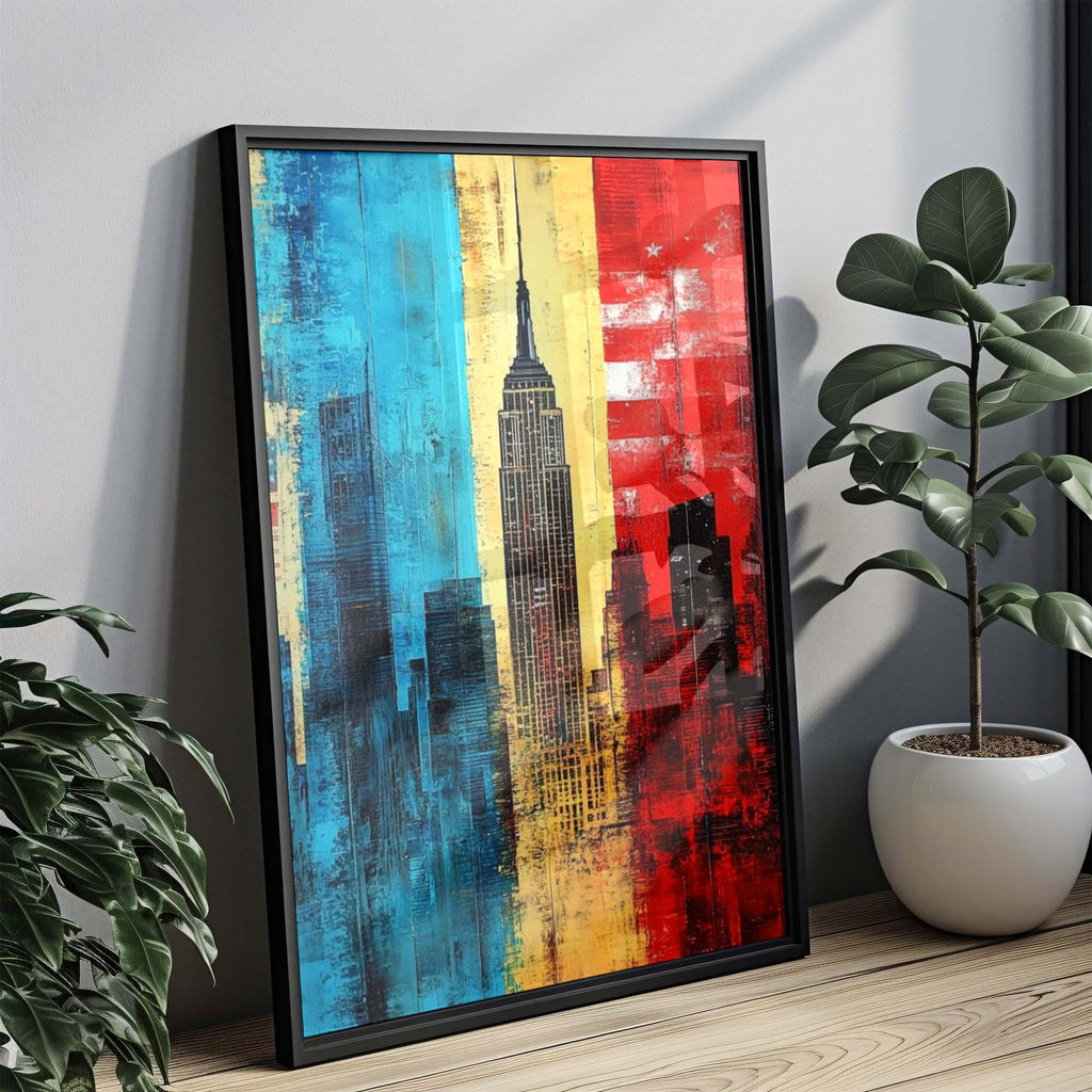 City Skyline Wall Art Patriotic - USA