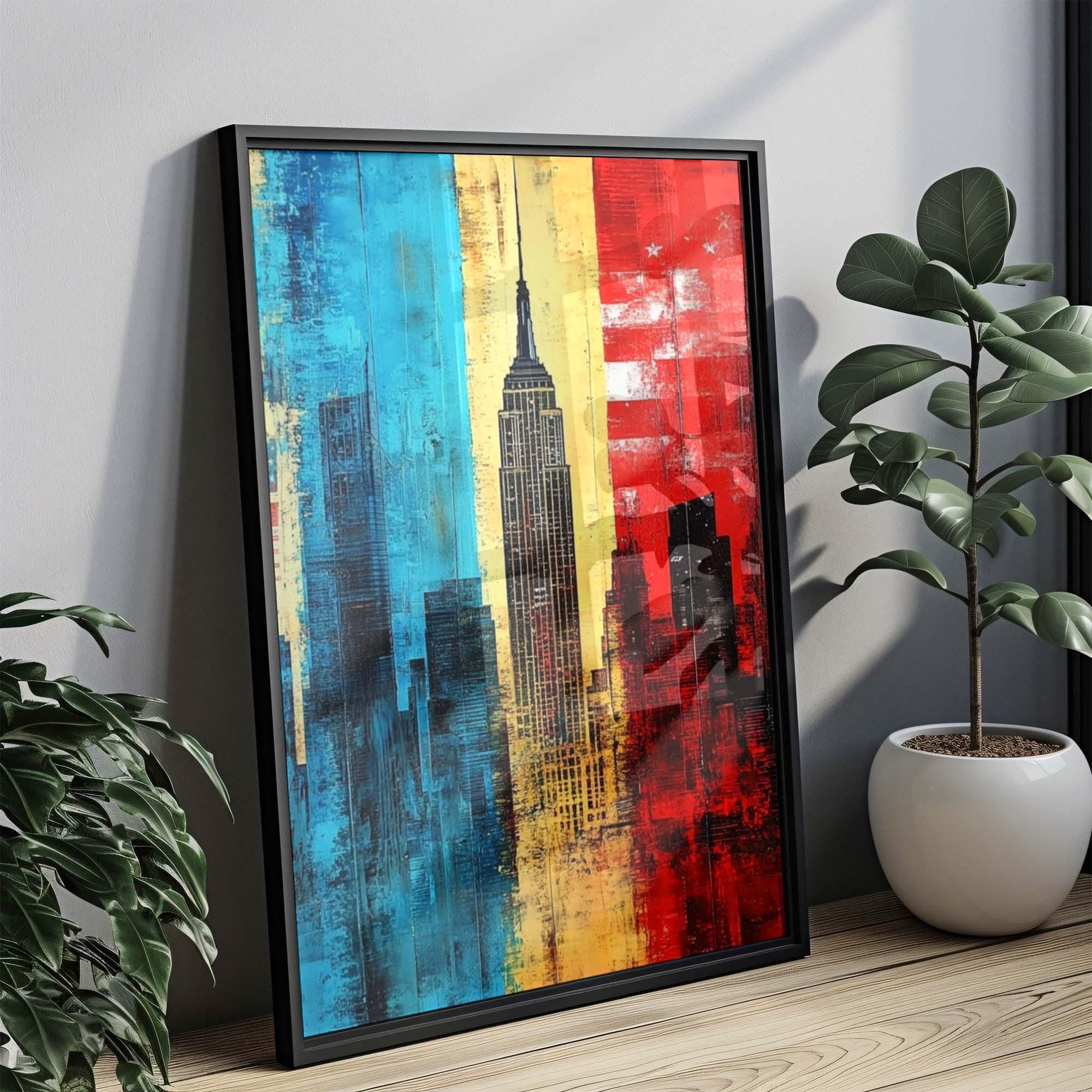 City Skyline Wall Art Patriotic - USA