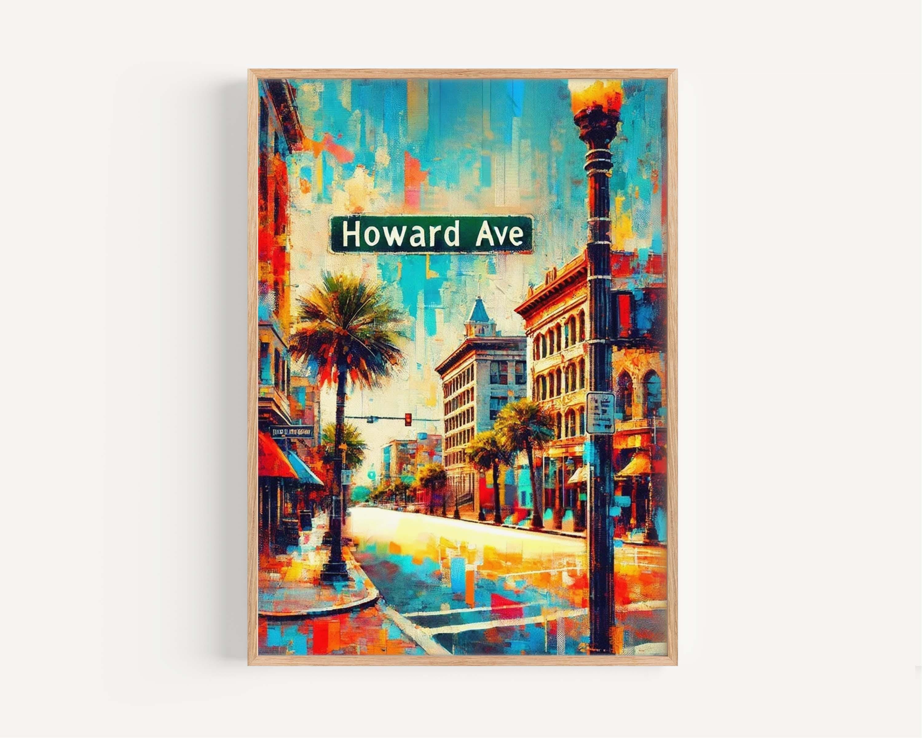 Howard Avenue Map Print - Tampa, Florida, USA