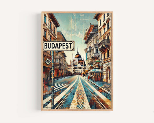 Budapest Art Print – Travel Poster Wall Art, Hungary Gift, European Home Decor, Housewarming & Travel Lover Present