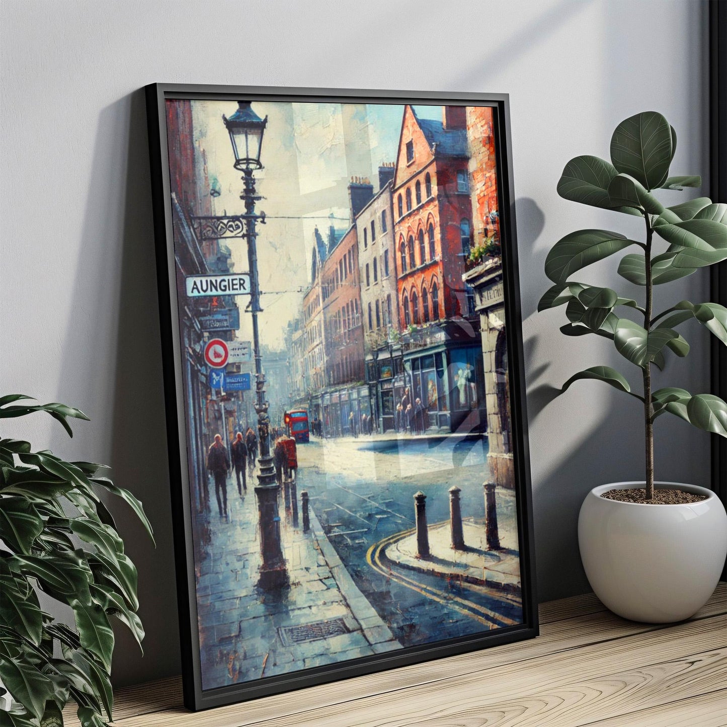 Aungier Street Dublin Print: Ireland Travel Poster, Cityscape Wall Art