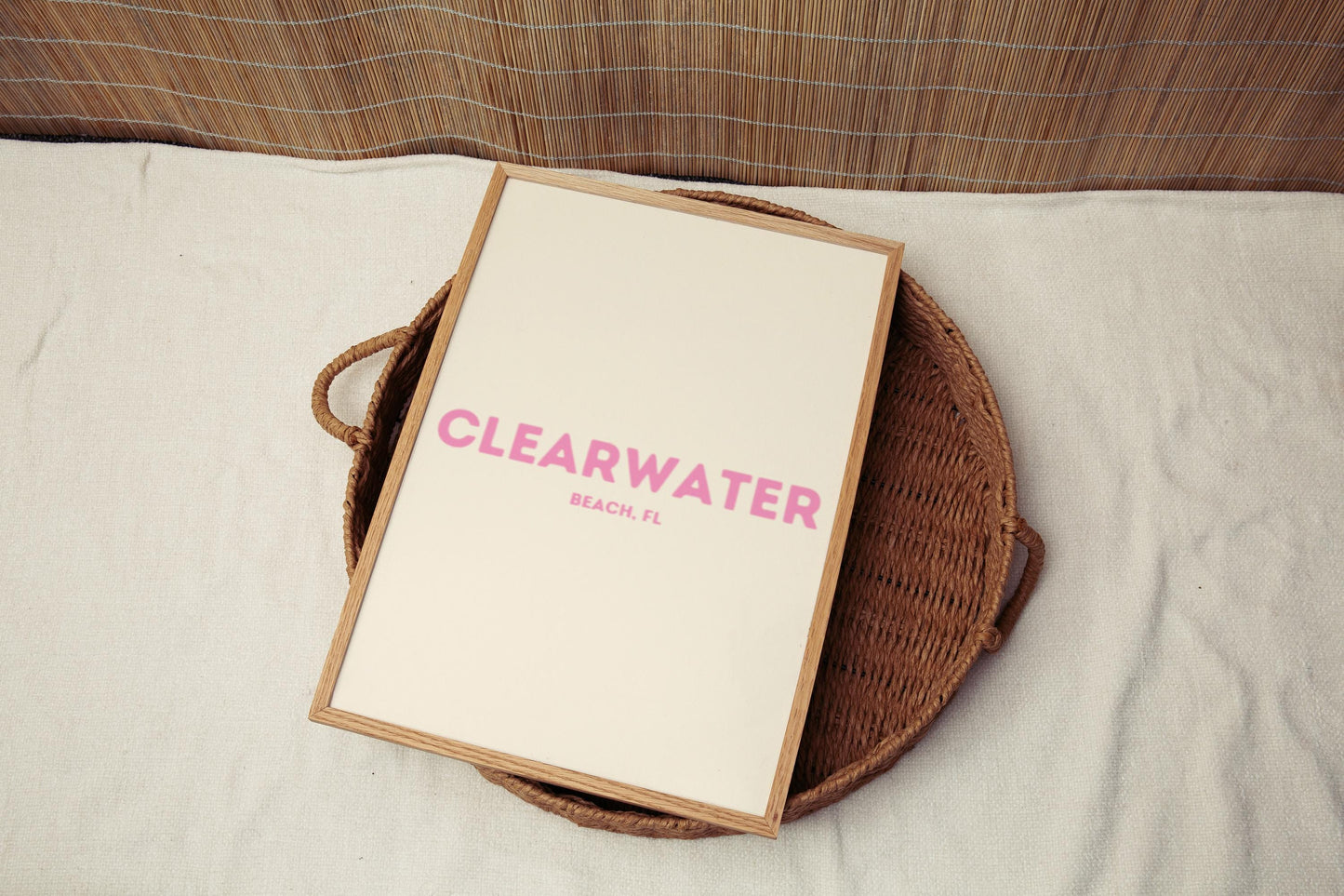 Florida Art Clearwater Beach Print – Coastal Wall Decor, Travel Gift, Florida Home & Dorm Room Artwork