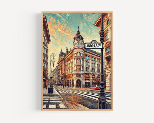 Andrassy Avenue Wall Art Budapest Print Hungary Travel Poster Travel Gift Housewarming Decor