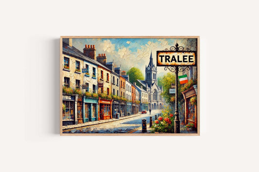 Tralee Art Print – Ireland City Wall Art, Travel Poster, Housewarming Gift, European Decor, Tralee Travel Print, Irish Home Decoration