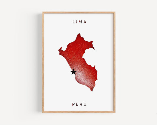 Peru Lima Wall Art Print, Travel Home Decor, Peru Gift, College Dorm Room Artwork, Housewarming Present, South America Travel Poster