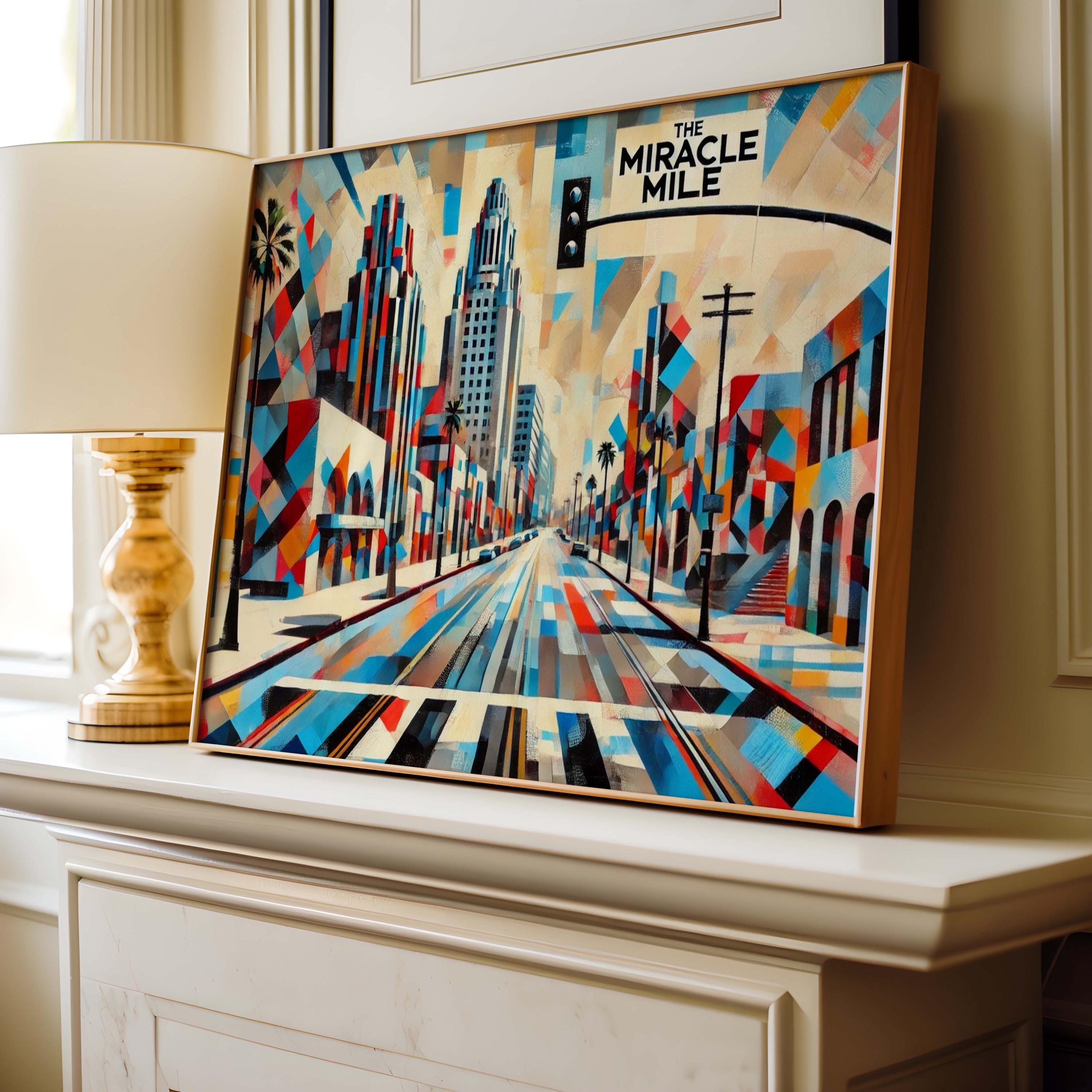 Miracle Mile Wall Art Vintage - Los Angeles, California, USA