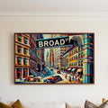 Broad Street Cubist Print - Manhattan, New York, USA
