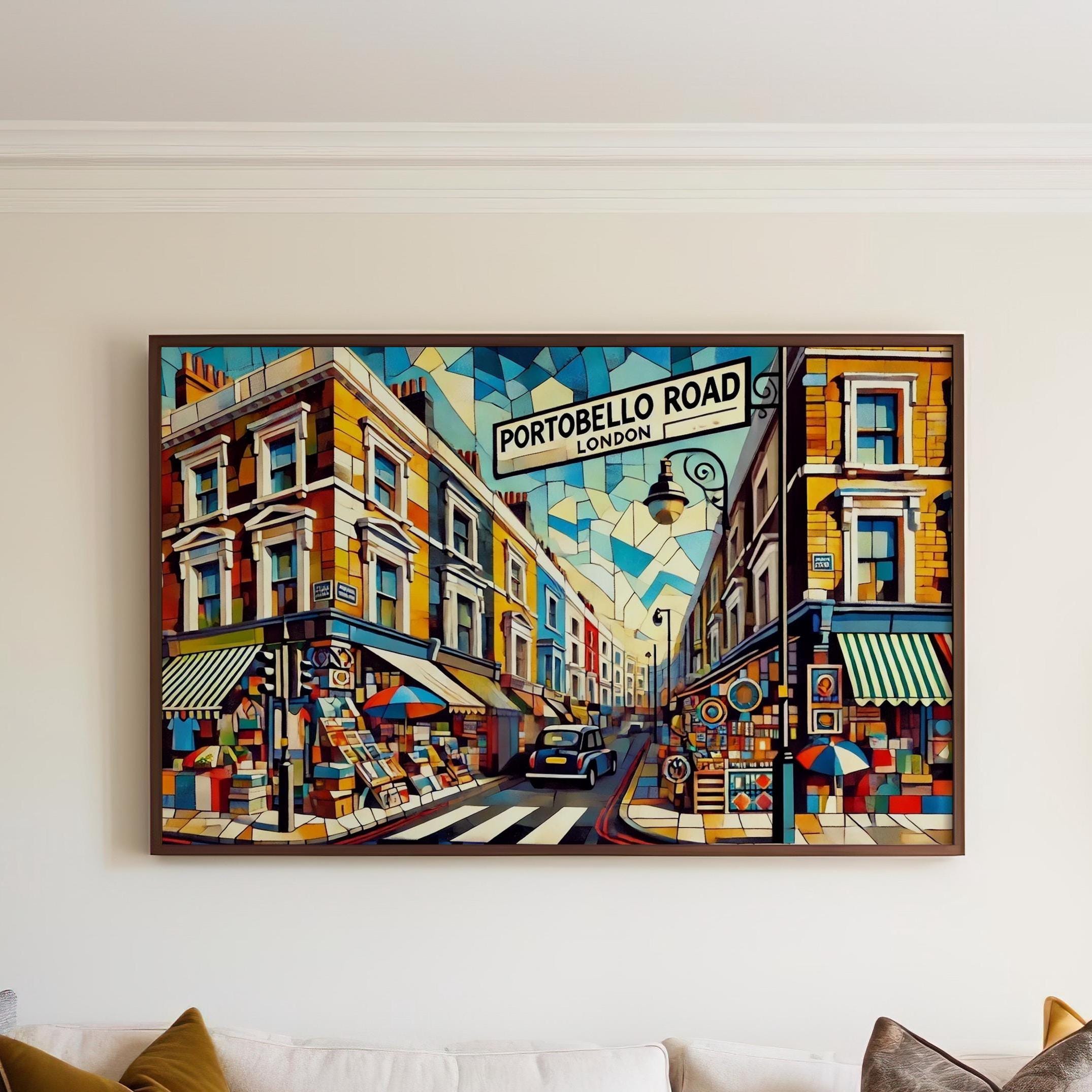 Portobello Road Wall Art Vintage - London, England