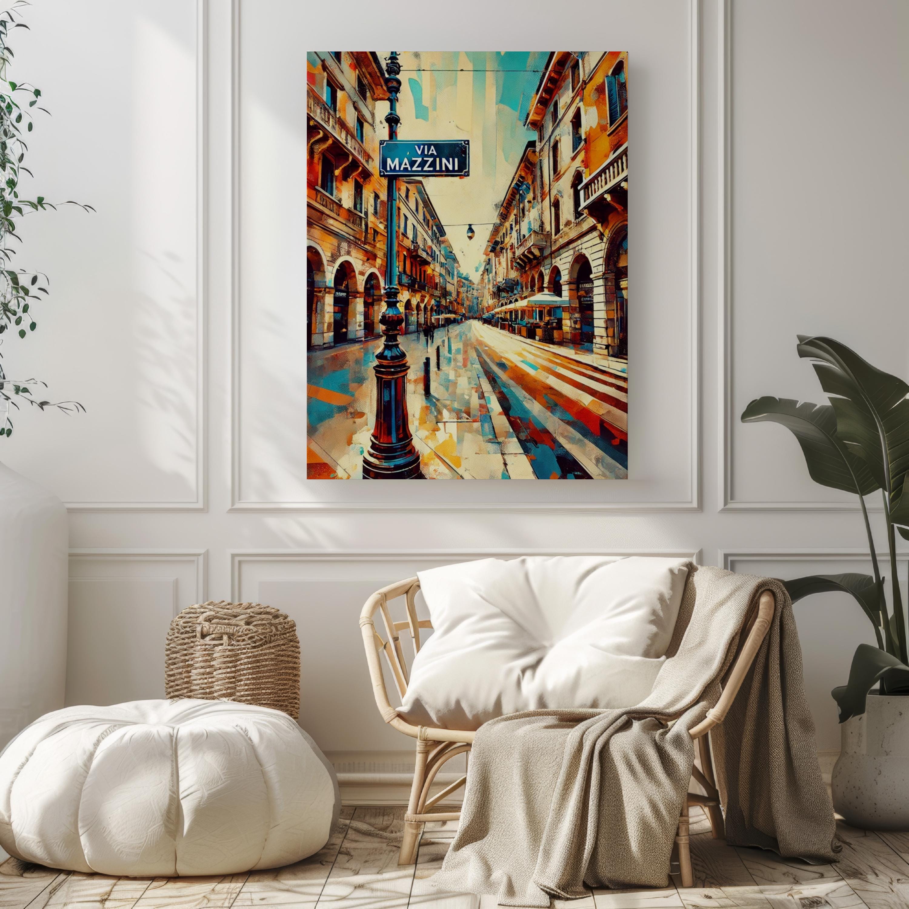 Via Mazzini Travel Poster - Verona, Italy