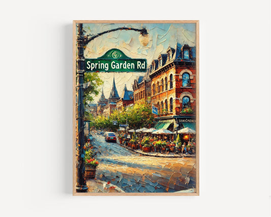 Spring Garden Rd Wall Art, Spring Garden Road Print, Halifax Art, Canada Gift, Travel Print, Travel Poster, Housewarming Gift, Canada Art