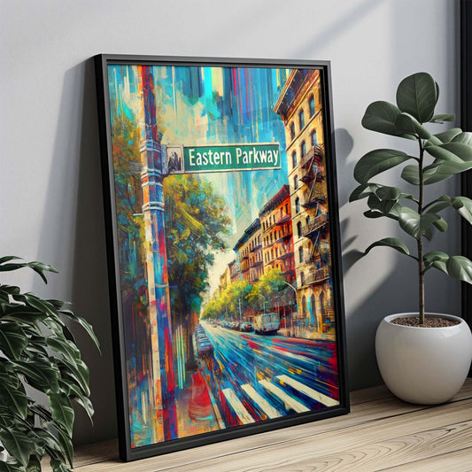 Eastern Parkway Wall Art Print - Brooklyn Travel Poster, New York City Decor, Housewarming & Brooklyn Gift, NYC Artwork