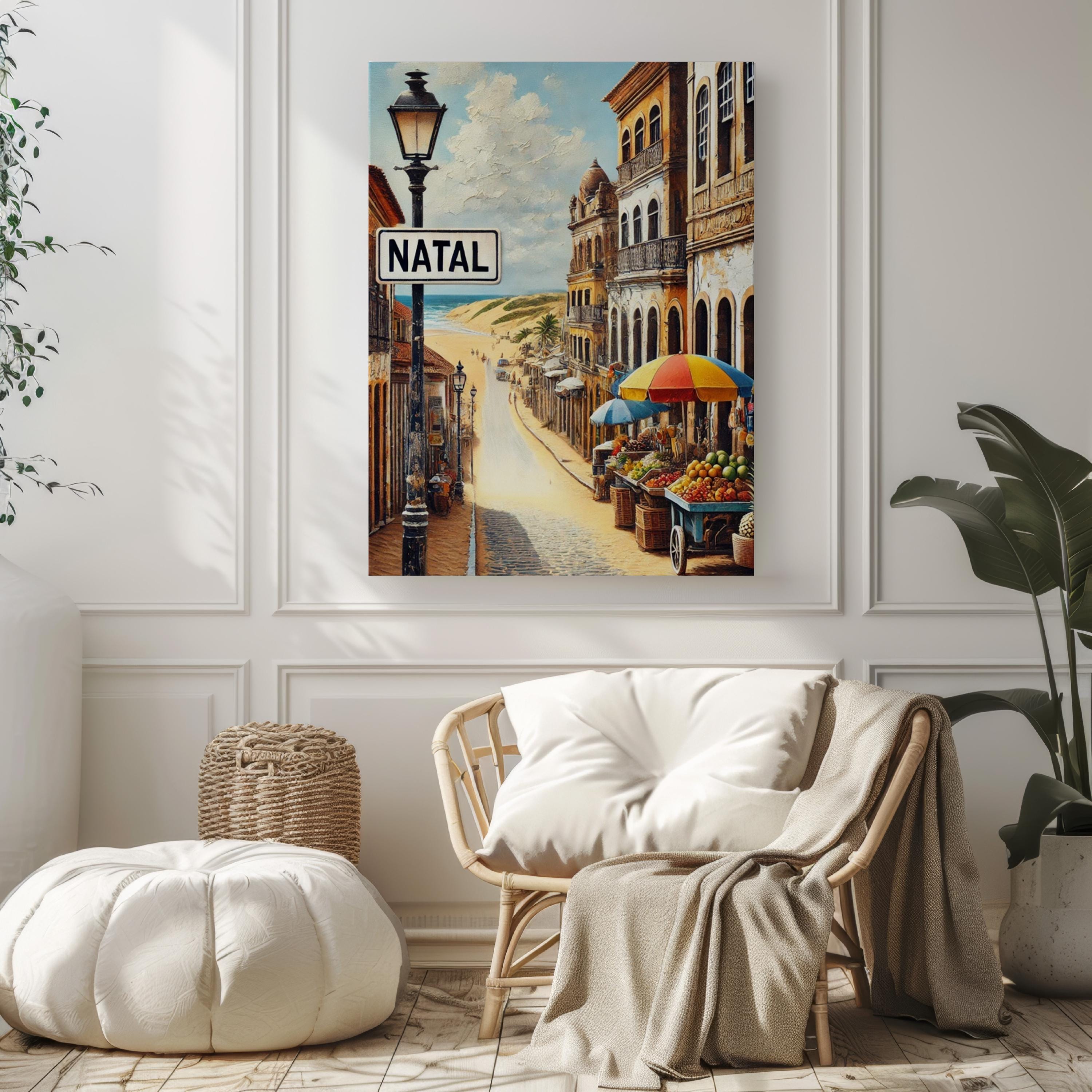 South American Brazil Natal Wall Art Print - Travel Poster & Home Decor - Unique Brazil Gift or Housewarming Art Piece