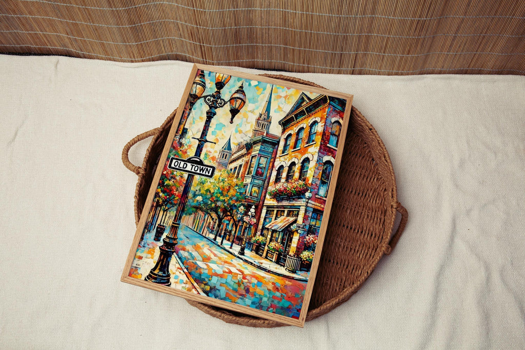 Old Town Print Vintage - Chicago, Illinois, USA