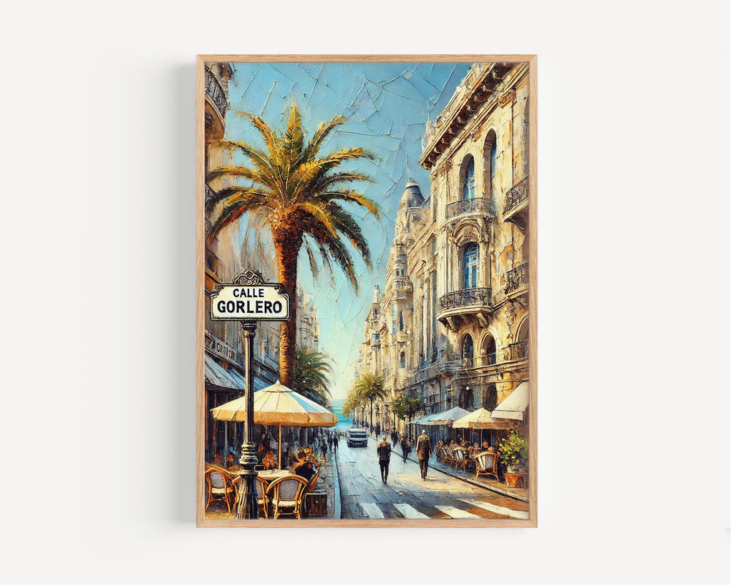 Calle Gorlero Street Sign Print: Punta del Este Uruguay Travel Poster