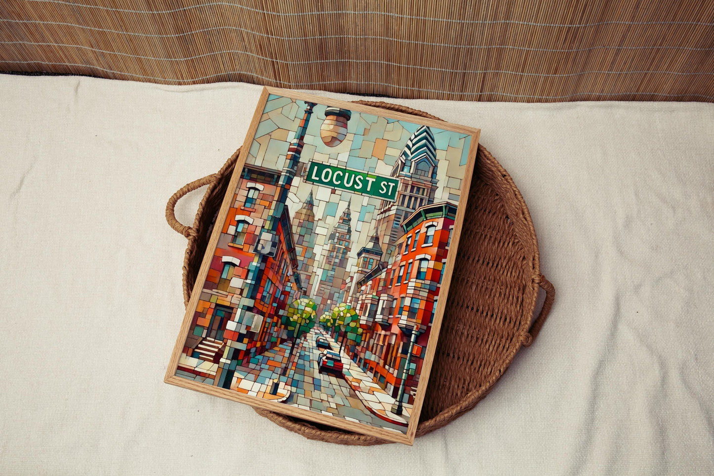 Locust Street Wall Art Philadelphia Print Pennsylvania Art Travel Poster Personalized Gift for Travelers Home Decor