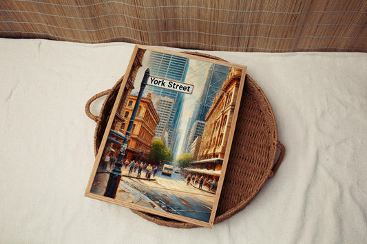 Sydney York Street Wall Art Print - Travel Poster & Australian Souvenir, Housewarming Gift, Unique Sydney Art Decor